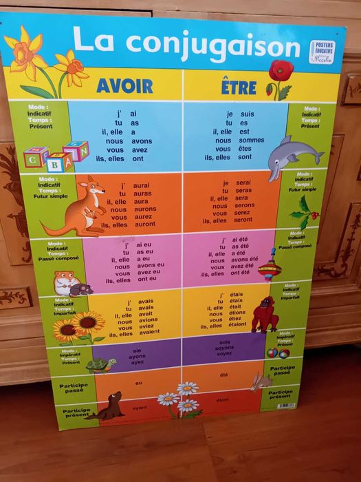 Детски помагала, табла и Книги на френски език, проект за щанд