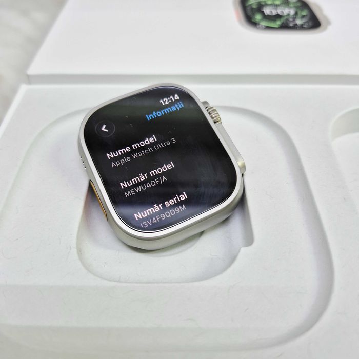 Apple Watch Ultra 3 GPS + Cellular 49mm Titanium M/L Garantie Zeus Amanet Militari 36471