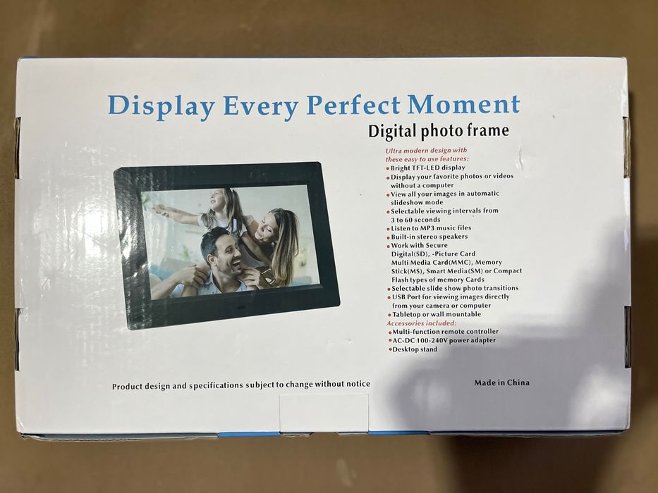 Дигитална фото рамка – Снимки, Музика и Видео (TFT-LED дисплей)
