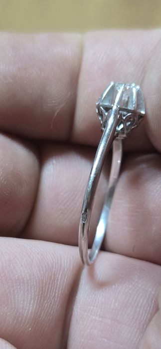 Inel Solitaire aur 18 k Franța diamant 0.30 ct top okazie