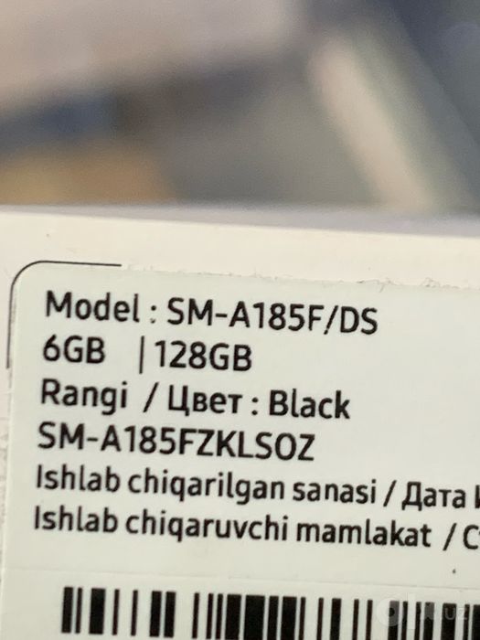Samsung A18 6/128 GB Qora