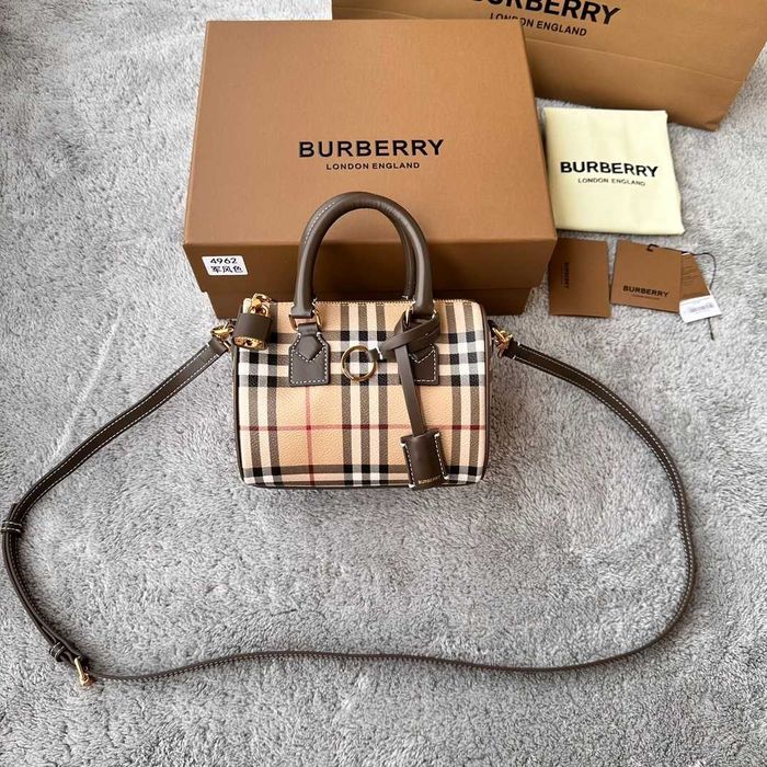 Mini Check Bowling Bag Burberry