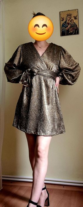 Vand rochie ciocolatie-aurie