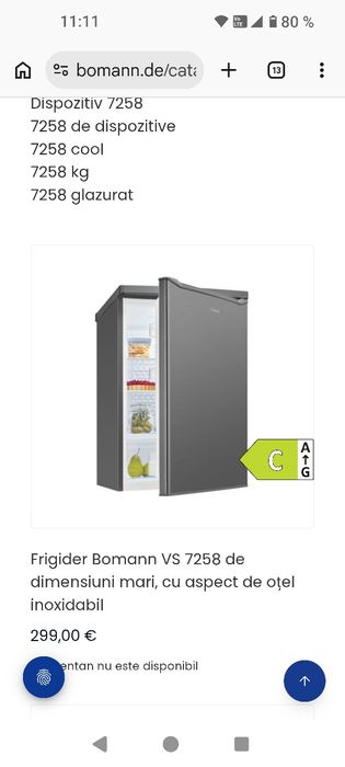 Minifrigider Bomann 126 litri ,85cm nou sigilat