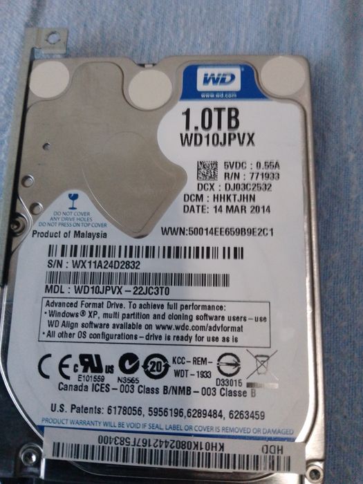 Vând Hard Disk Laptop 1 TB