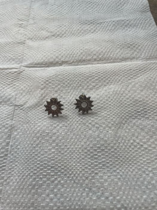 Сребърни обеци  слънце