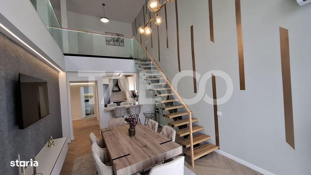Penthouse lux ultrafinisat dotat si mobilat 2 nivele 131 mp si terasa — fotografia 1