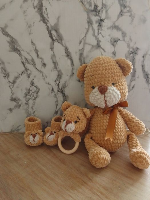 Плетени играчки бебешки комплект