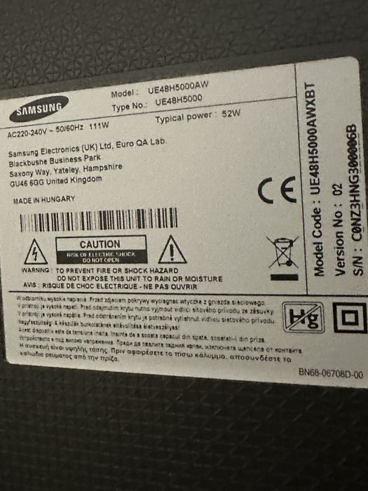 Samsung led 120cm 48inch