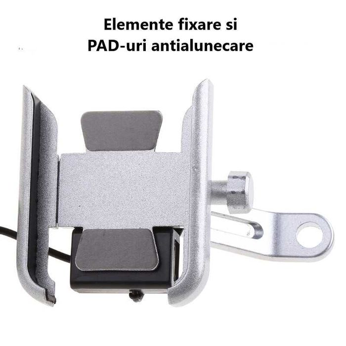 Suport telefon moto/scuter/atv/etc, cu/fara priza USB
