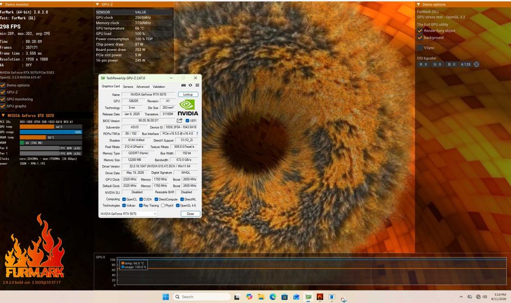 Видео Карта ASUS ROG Strix OC RTX 5070 12GB DLSS , GDDR7