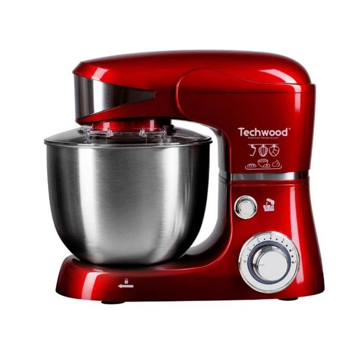 Планетарен миксер с купа от инокс Techwood TRO-1055, 1000W, 5л., 3бърк