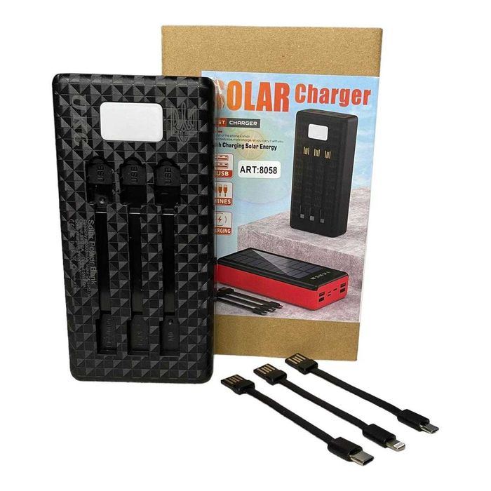 60000mah Соларна Преносима Батерия UKS PAWERBANK с фенерче