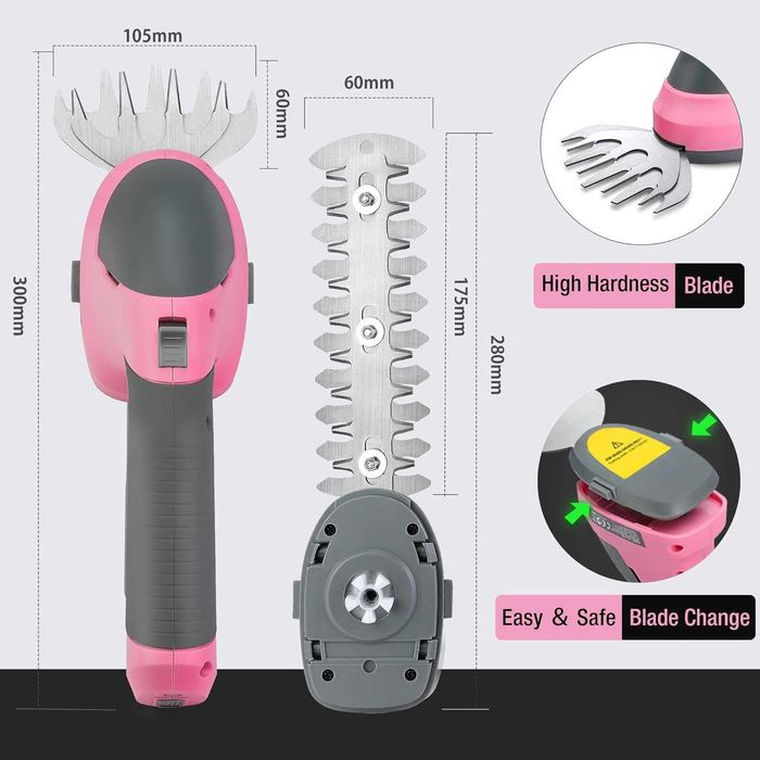 Aкумулаторна ножица за трева и храсти 2 в 1, 7.2V, 2000 mAh батерия