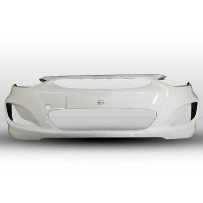 Бампер передний белый Хундай Акцент/Солярис hyundai Accent 2012 года