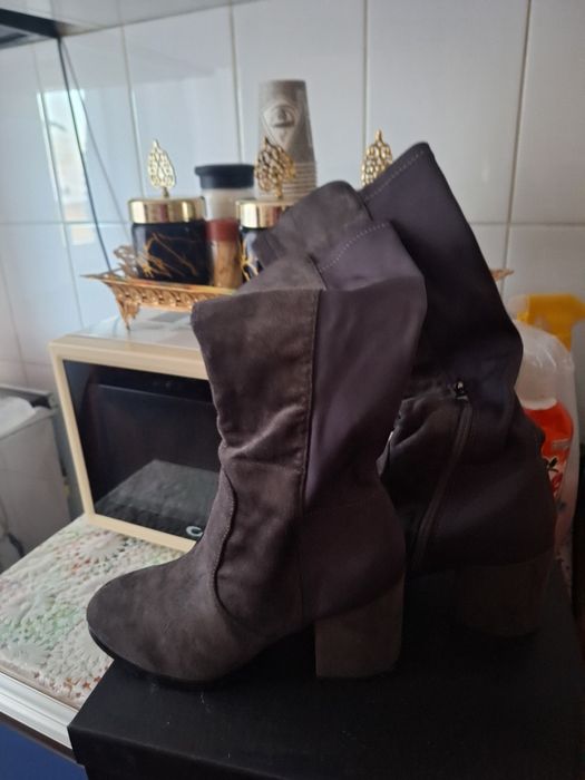 Cizme lungi gri nr 36