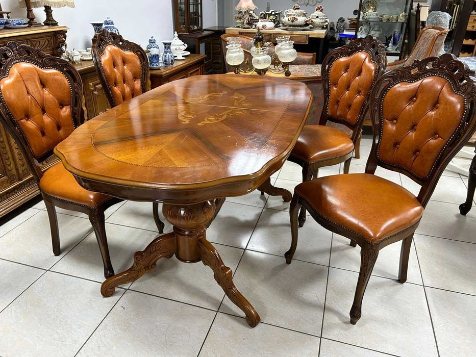 Класически трапезен комплект – маса с 4 стола  Холандия