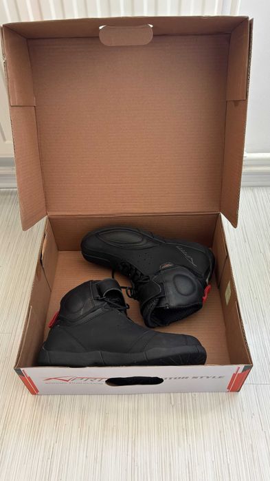 Ghete moto A-PRO PUSHER NEGRU marimea 41