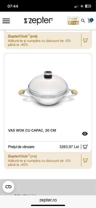 Wok Zepter in stare foarte bunǎ