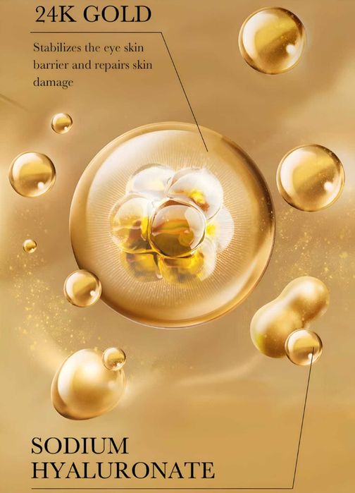 Cremă pentru ochi cu acid hialuronic și Aur de 24K Anti-aging