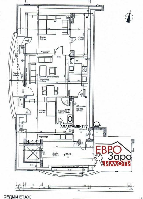 Продава се Четиристаен апартамент в Стара Загора, Център - 140 кв.м за 1488 €/кв.м - Снимка #3