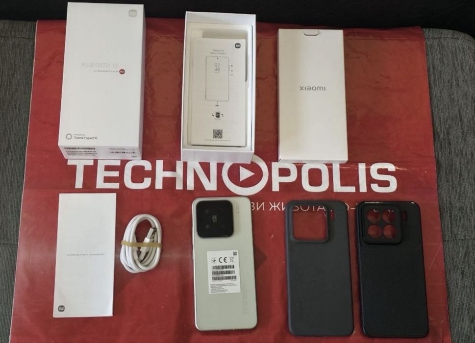 КАТО НОВ 256GB Xiaomi 15 5G Технополис Гаранция 2027 GREEN / Зелен