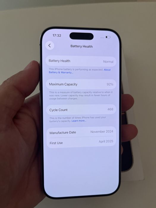 Iphone 16pro 128GB 92% bat
