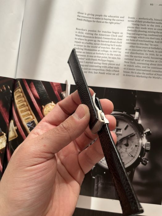 Curea pentru ceas de lux lucrata manual din piele de strut