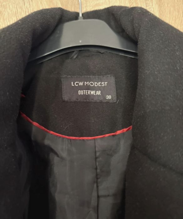 Palton negru captusit