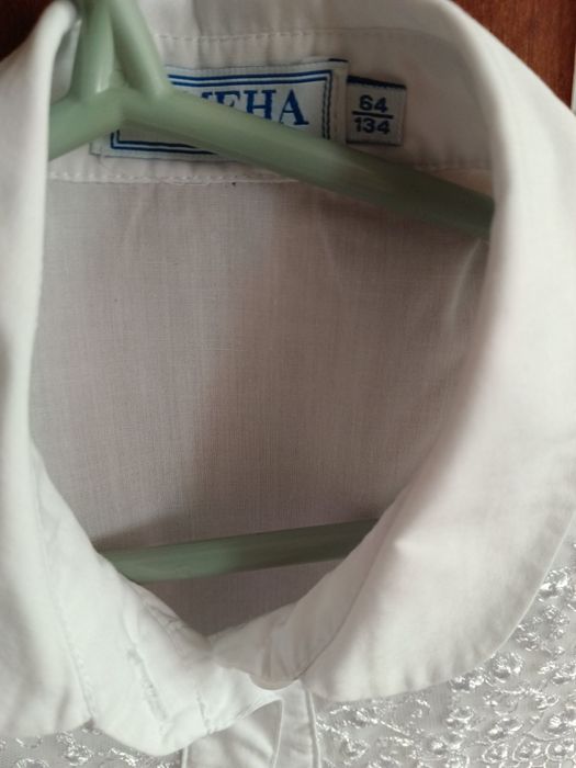 Белая блузка 134 ростовка