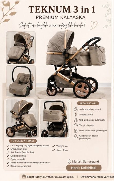 Teknum premium bolalar kalyaskasi