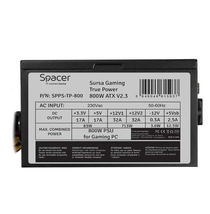 SURSA SPACER True Power TP800 (800W for 800W GAMING PC) SPPS-TP-800