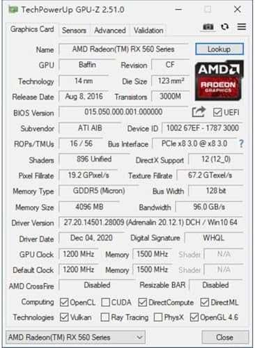 QTHREE Radeon RX 560 4GB GDDR5 графична карта