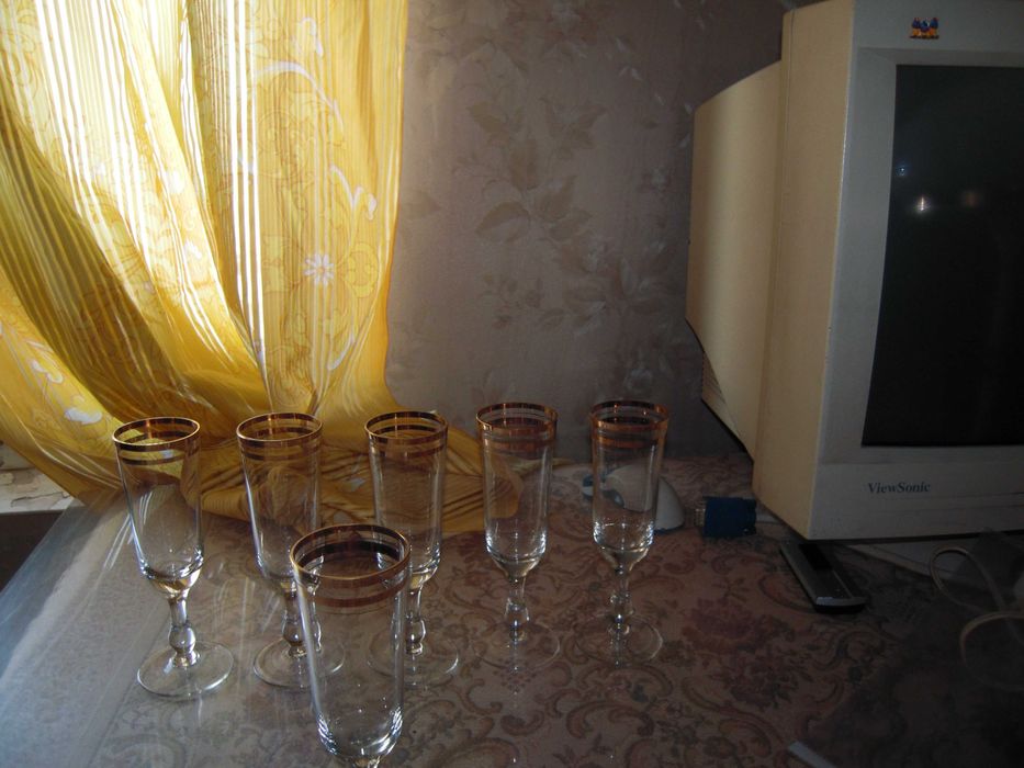 Продаются винтажные бокалы/фужеры с позолотой, СССР