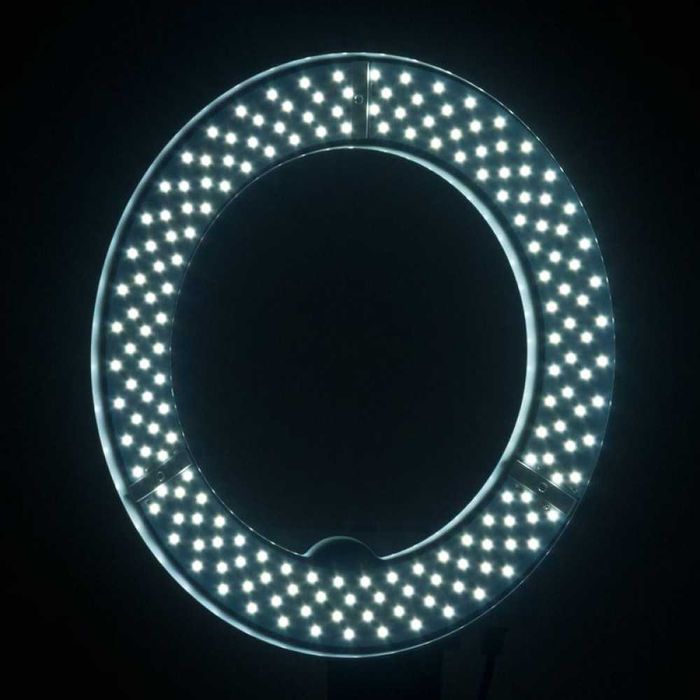 LED лампа Ring 10" - 8W - бяла/черна