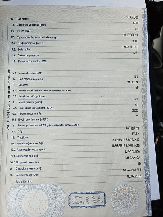 Fiat Punto 1,9 cc servo city