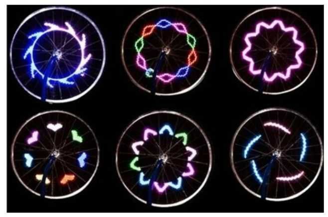 Lumini LED RGB Dynamic pentru spite bicicleta