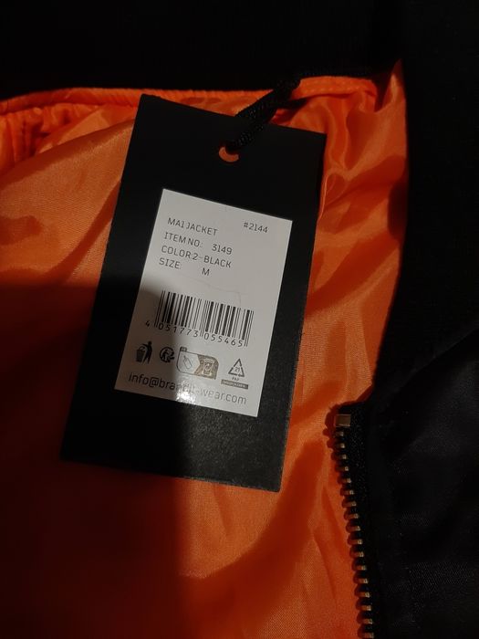 Мъжко бомбер яке Brandit MA1 – черно, размер M, ново с етикет