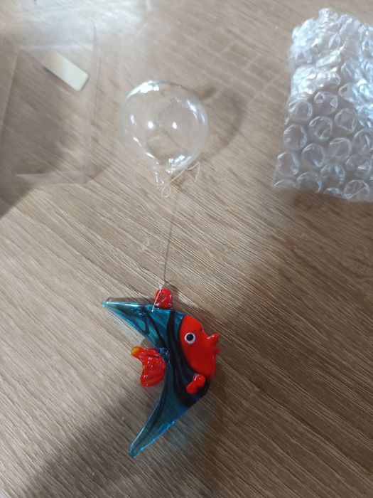 Pește decorativ din sticlă plutitor / suspendant Saphira – Nou, în cutie originală