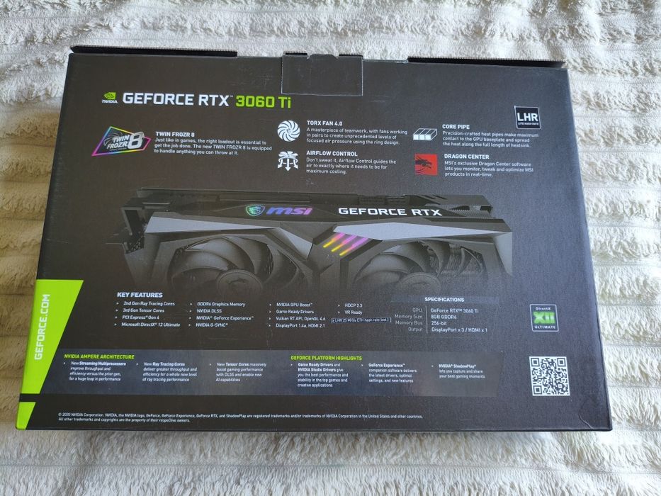 Видеокарта 3060 ti 8gb MSI