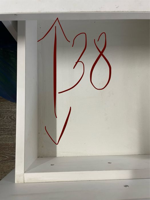 Столик с тумбой (белый)