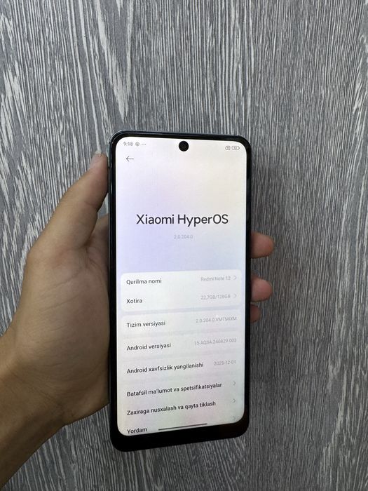 Redmi note 12 128/6
