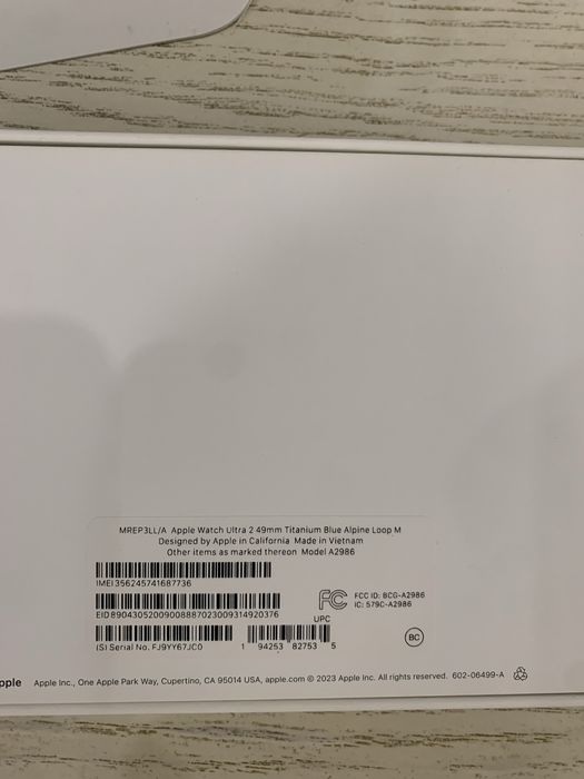 Продаю Apple Watch Ultra 2 49mm, Titanium Blue Alpine