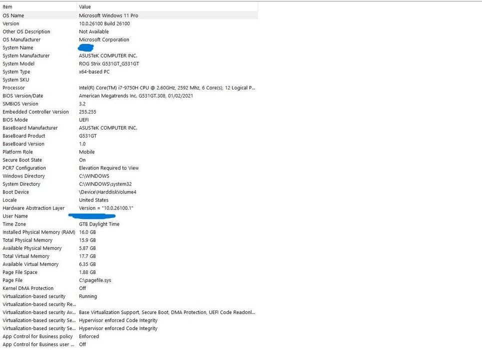 Laptop ASUS ROG G531GT 15.6” FHD, i7-9750H, GTX1650, 16GB RAM, 1.5 TB