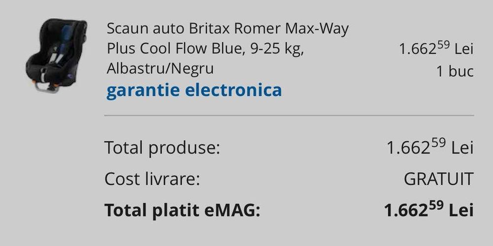 Scaun auto Britax Romer Max Way