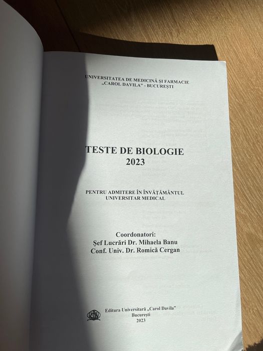 Carte admitere medicină
