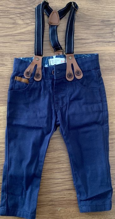 Pantaloni cu bretele pentru baieti Vitamins Baby