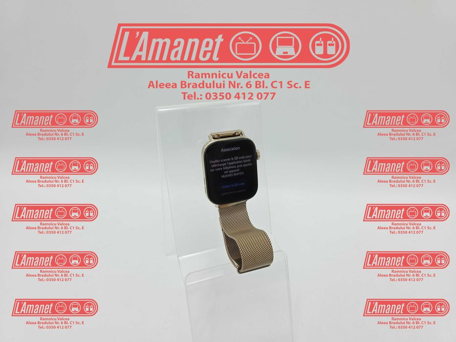 SmartWatch Huawei Watch Fit 3 Gold Bratara Metalica Gold Originala Stare Excelenta
