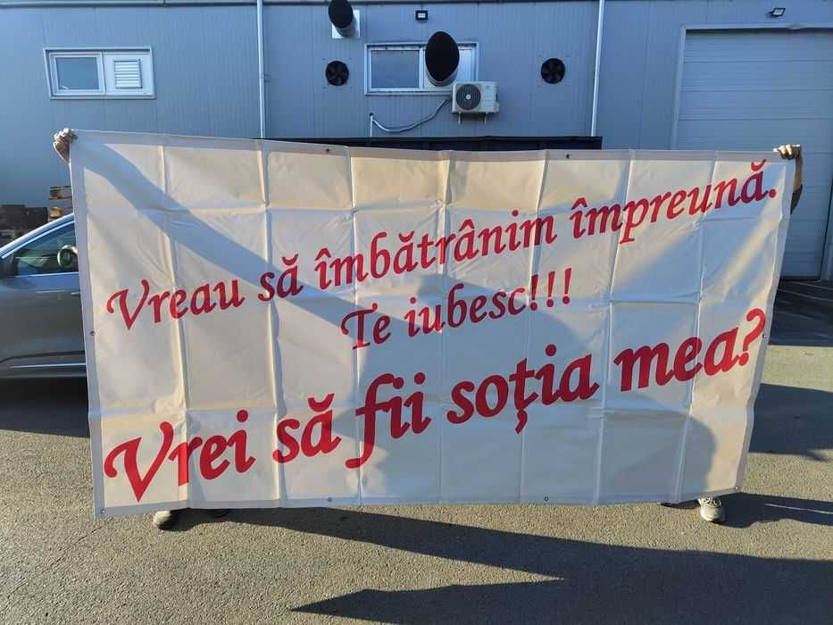 Banner cerere în căsătorie, vrei să fii soția mea - 159 cm x 296 cm