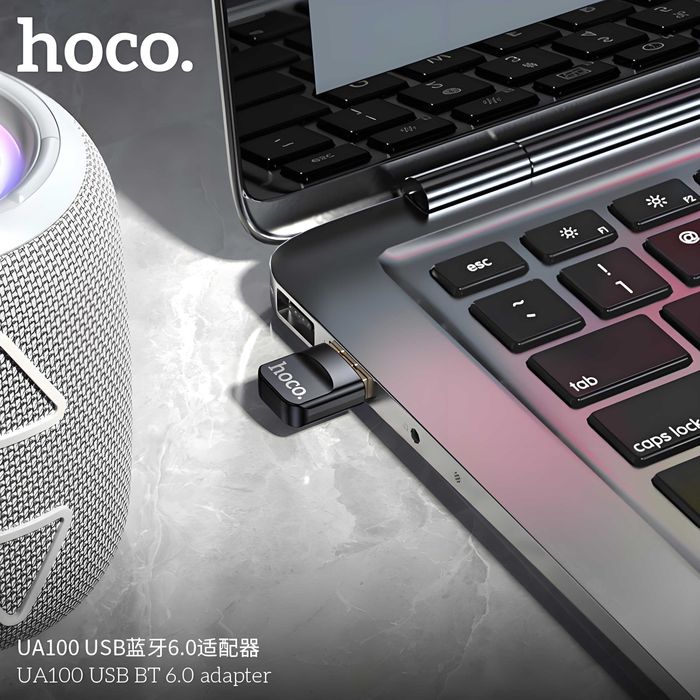 Hoco UA100 Adapter Usb to Bluetooth v6.0 multi-device speed 4.0 Mbps